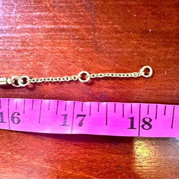 Kate Spade Necklace Initial A Monogram Chain Saturday Designer Gold tone Casual - Picture 7 of 8